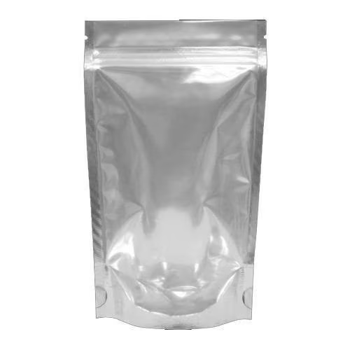 One Side Silver Standup Zipper Pouch