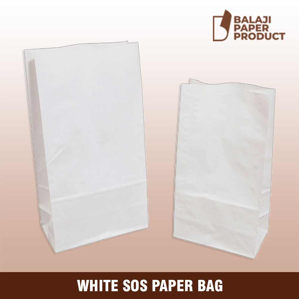 White Sos Paper Bag