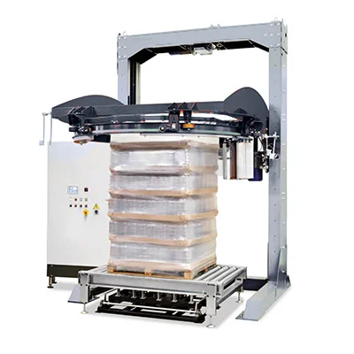 Automatic Orbital Ring Stretch Wrapping Machine.