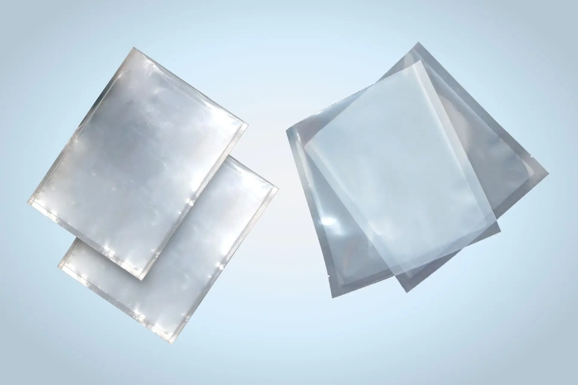 Stock & Sell Un-printed Three Side Seal Pouches