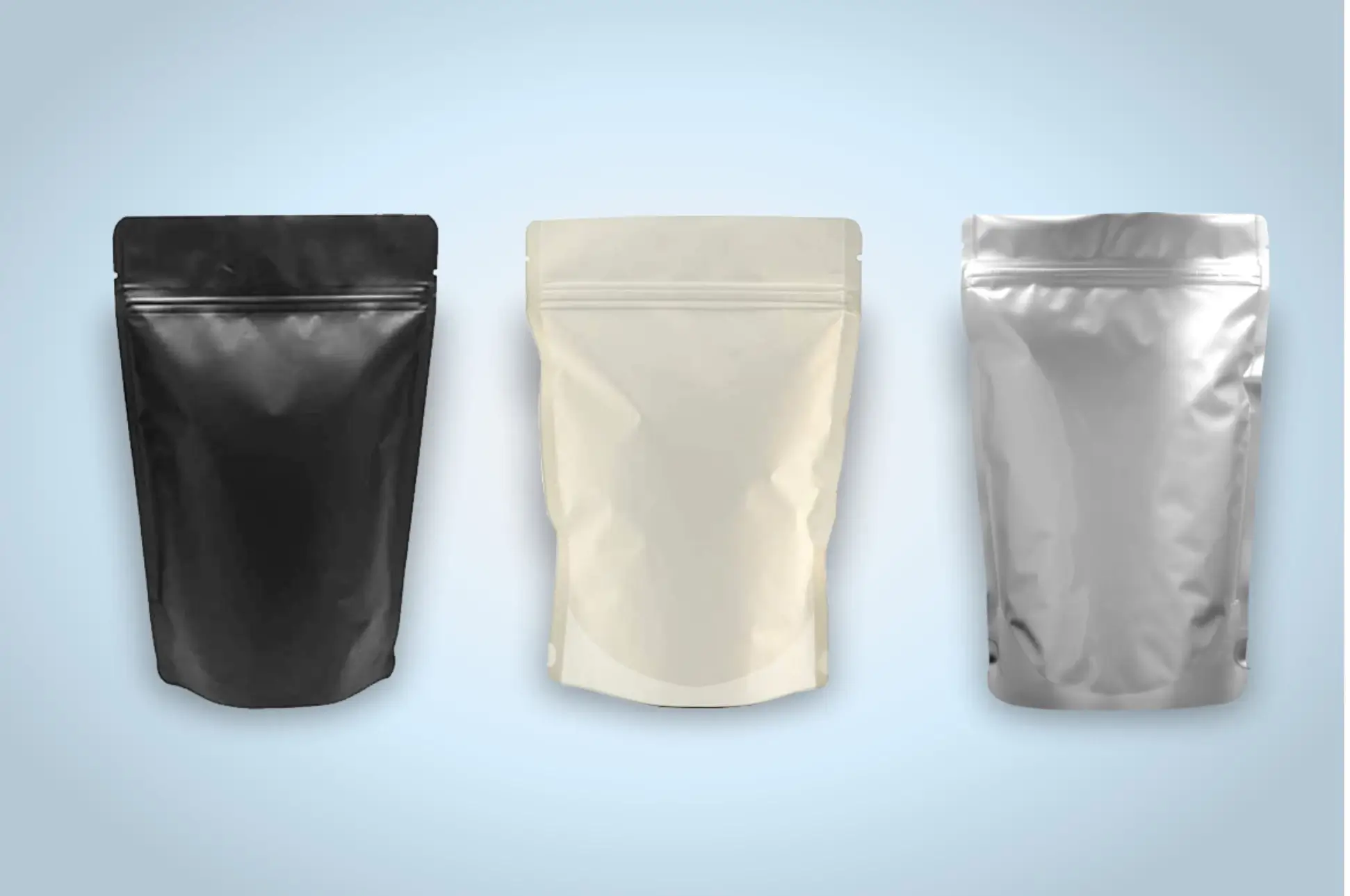 Laminated Matt Finish Unprinted Stand-up Pouch With Zip-lock